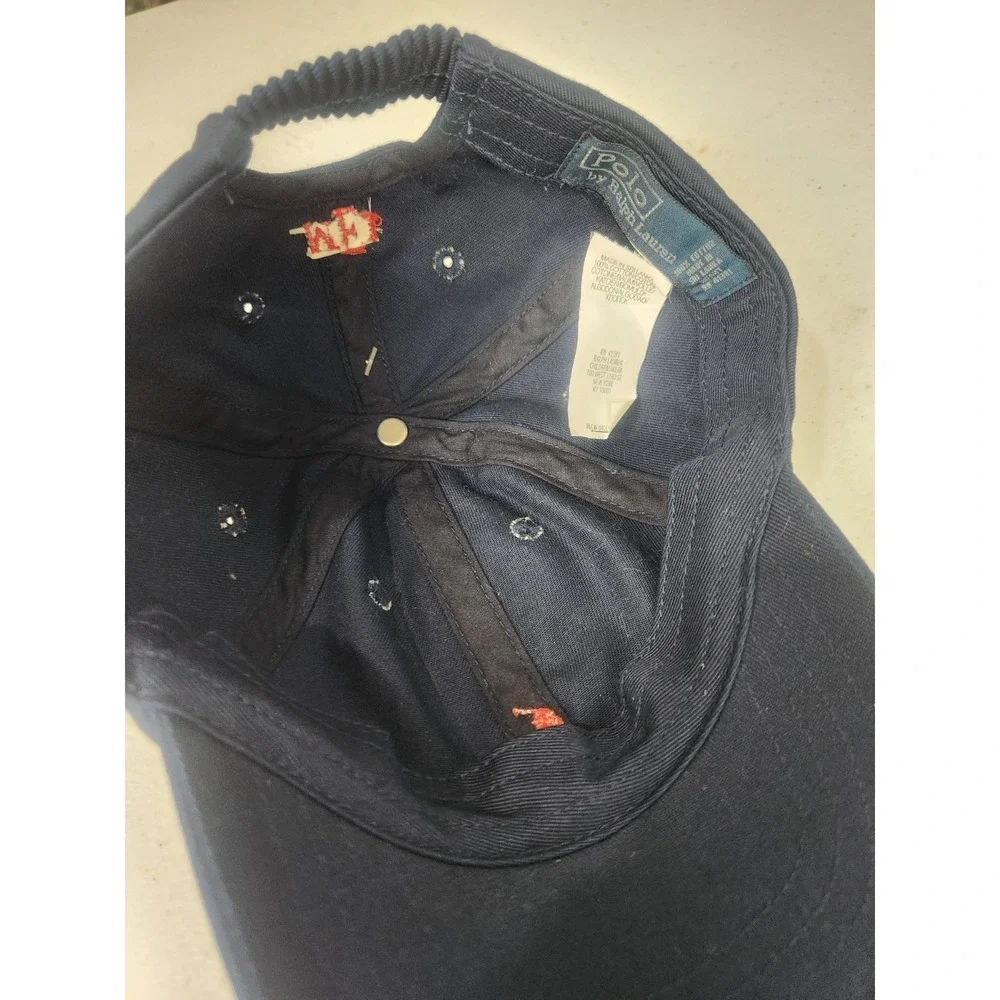 Polo Ralph Lauren Kids Signature Chino Baseball Cap Navy Blue Red Pony NWT